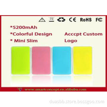5V 0.8A 5200mah Dual USB Rechargeable Power Bank With LED L